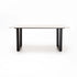 SHAW 180x90cm STONE TOP DINING TABLE - WHITE