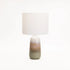 TABLE LAMP CERAMIC OMBRE WITH WHITE FABRIC SHADE