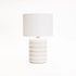 TABLE LAMP WHITE RIPPLE BASE
