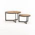 VEA SET OF 2 70/50cm SOLID WOOD COFFEE TABLE