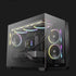 DEEPCOOL Deepcool CG330 3F Panoramic Dual-Chamber Micro-ATX Gaming Chassis - Black