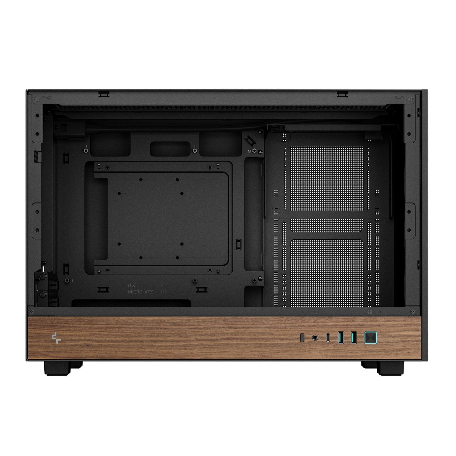 DEEPCOOL DeepCool CH260 Wood mATX Gaming Chassis - Black