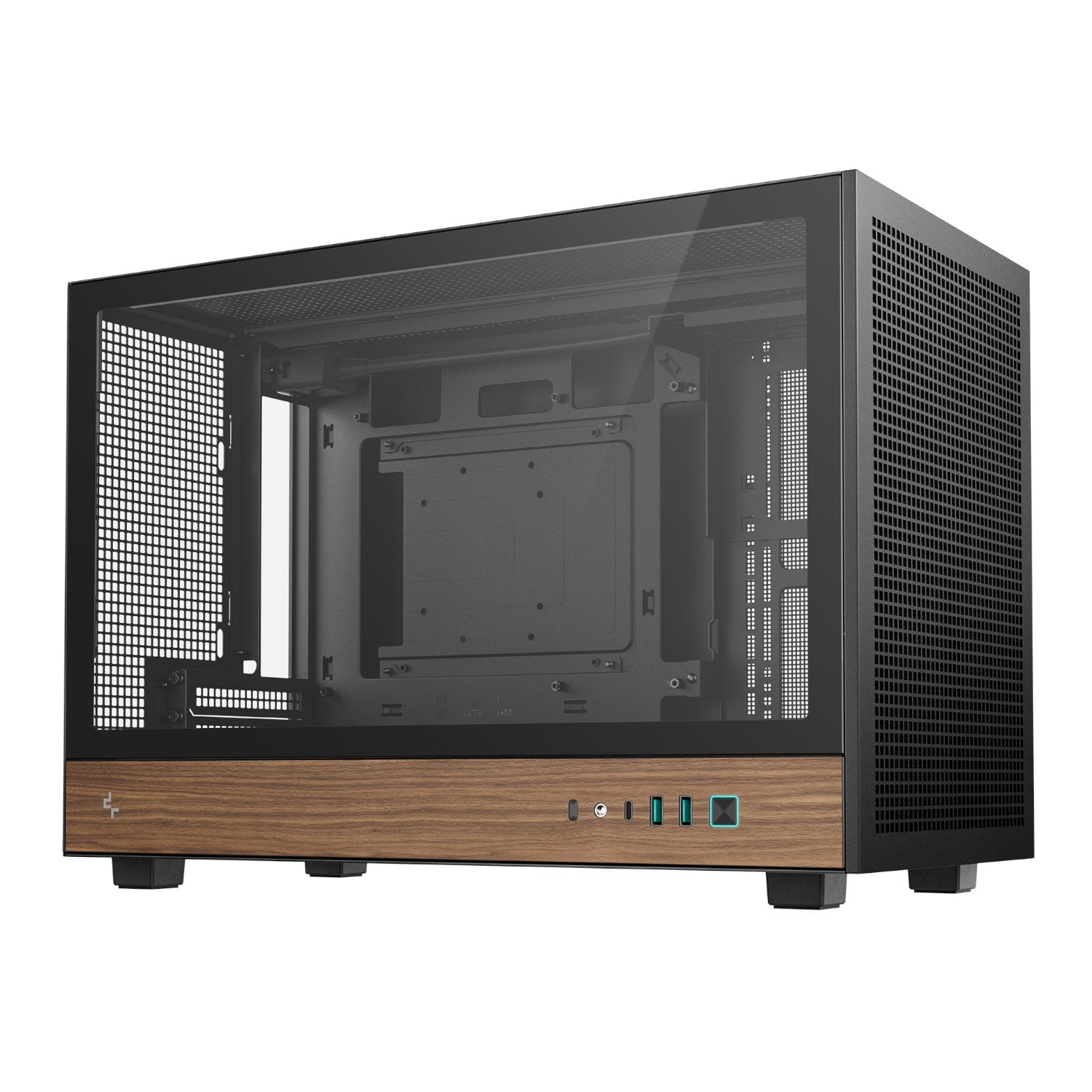 DEEPCOOL DeepCool CH260 Wood mATX Gaming Chassis - Black