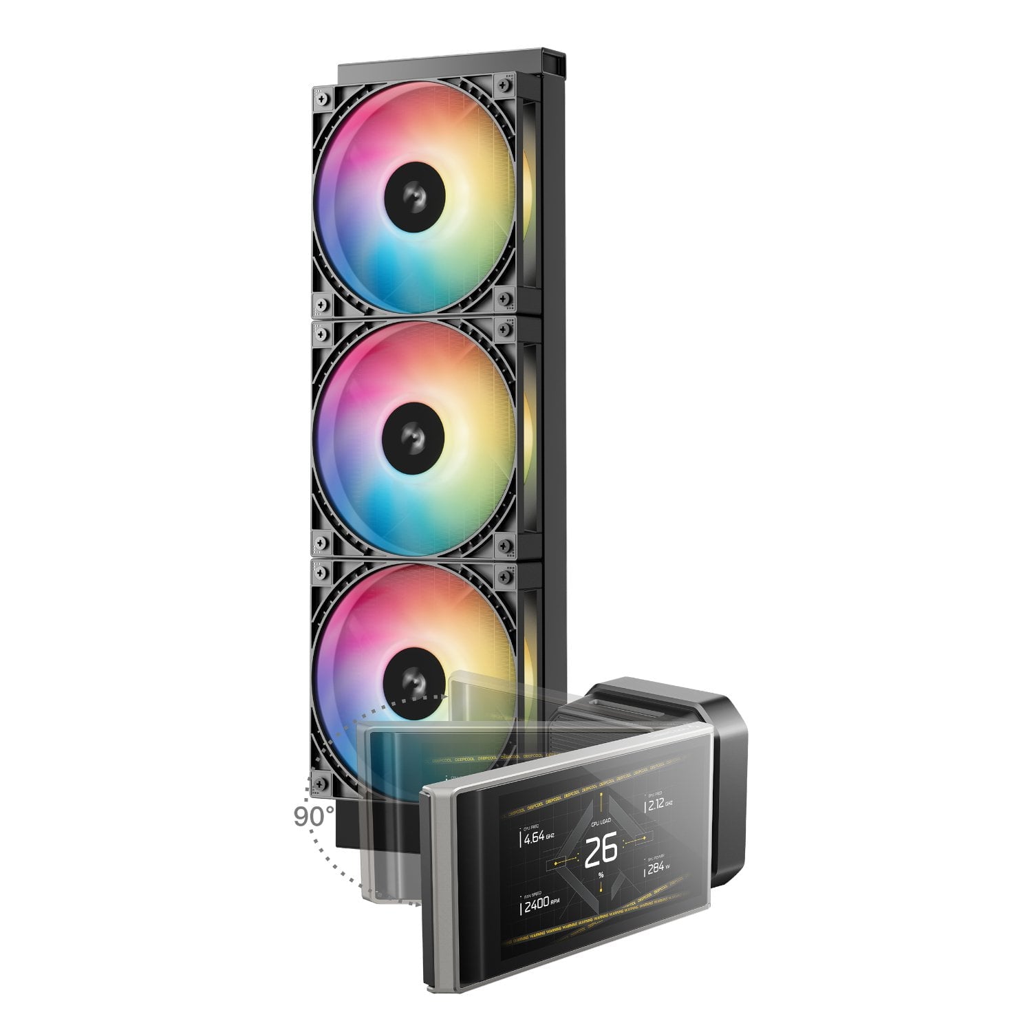 DEEPCOOL DeepCool LT360 VISION ARGB 4.5" LCD All-in-one CPU Liquid Cooler - Black