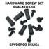 AWT Stainless Replacement Hardware Screw Kit for Spyderco Delica - Black