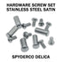 AWT Stainless Replacement Hardware Screw Kit for Spyderco Delica - Satin