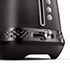 Delonghi Black Metal Diadema Long Slot 4 Slice Toaster - CTV3003.BK