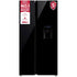 Defy 496Lt Black Glass Side by Side WD Fridge - DFF456