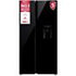 Defy 496Lt Black Glass Side by Side WD Fridge - DFF456