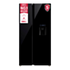 Defy 496Lt Black Glass Side by Side WD Fridge - DFF456
