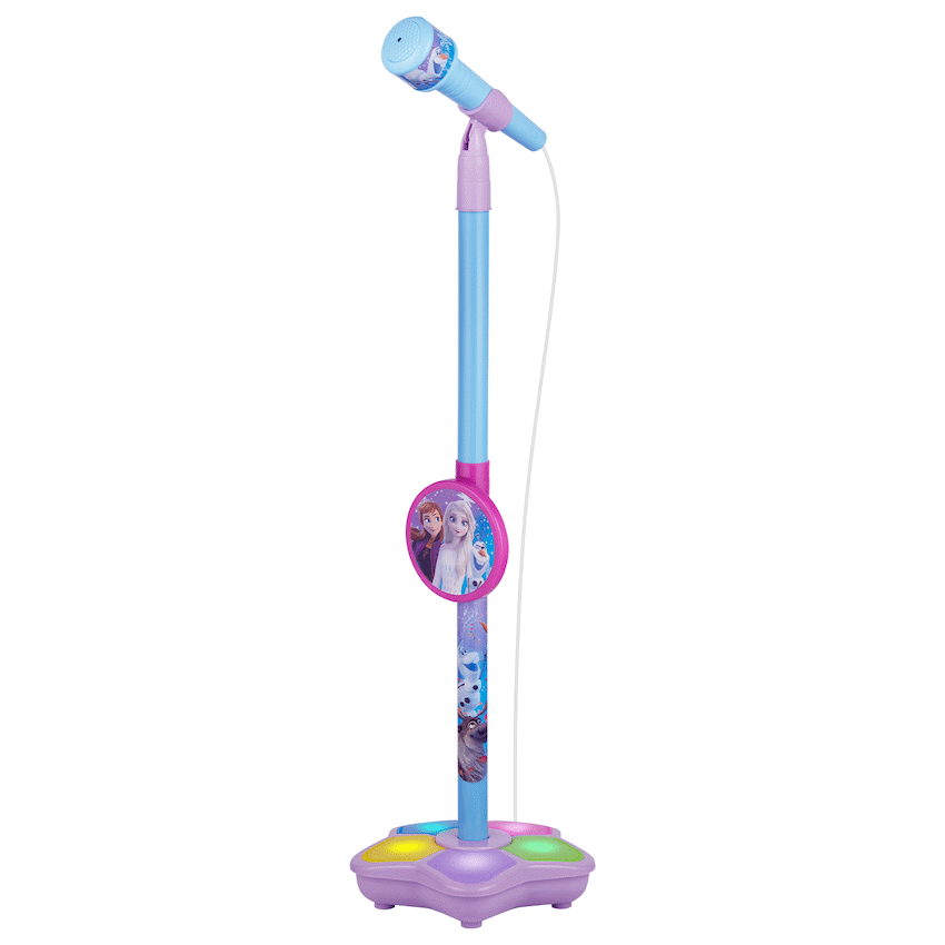 Disney Audio Disney Frozen Auxiliary Star Karaoke Microphone Stand with Colourful Lights