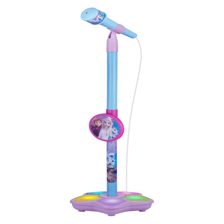 Disney Audio Disney Frozen Auxiliary Star Karaoke Microphone Stand with Colourful Lights