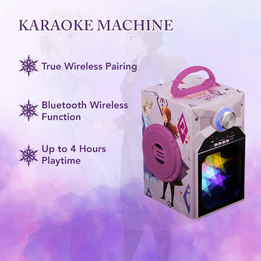 Disney Audio Disney Frozen Classic LED Stars Karaoke Machine with Microphone