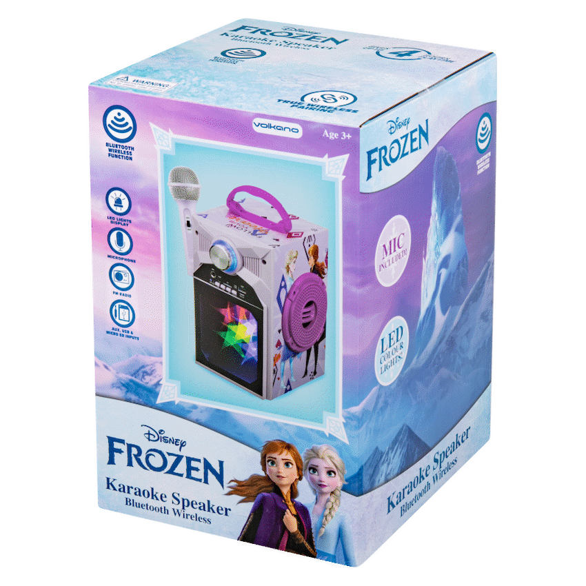 Disney Audio Disney Frozen Classic LED Stars Karaoke Machine with Microphone