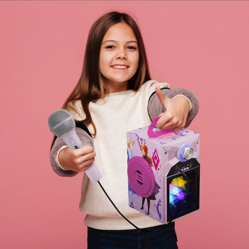 Disney Audio Disney Frozen Classic LED Stars Karaoke Machine with Microphone