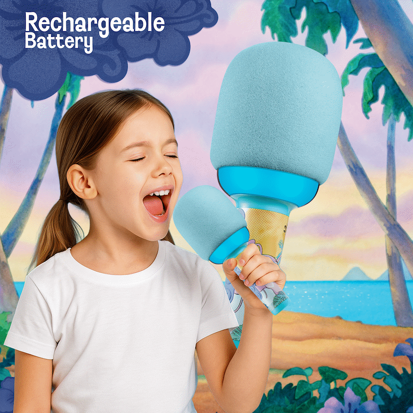Disney Audio Disney Stitch Bluetooth Dome Microphone with RGB Lights