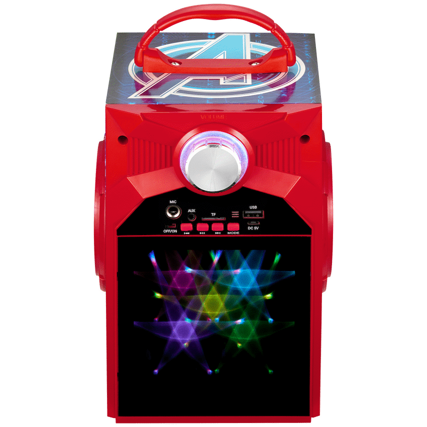 Disney Audio Marvel Avengers Galaxy LED Stars Karaoke Machine with Microphone