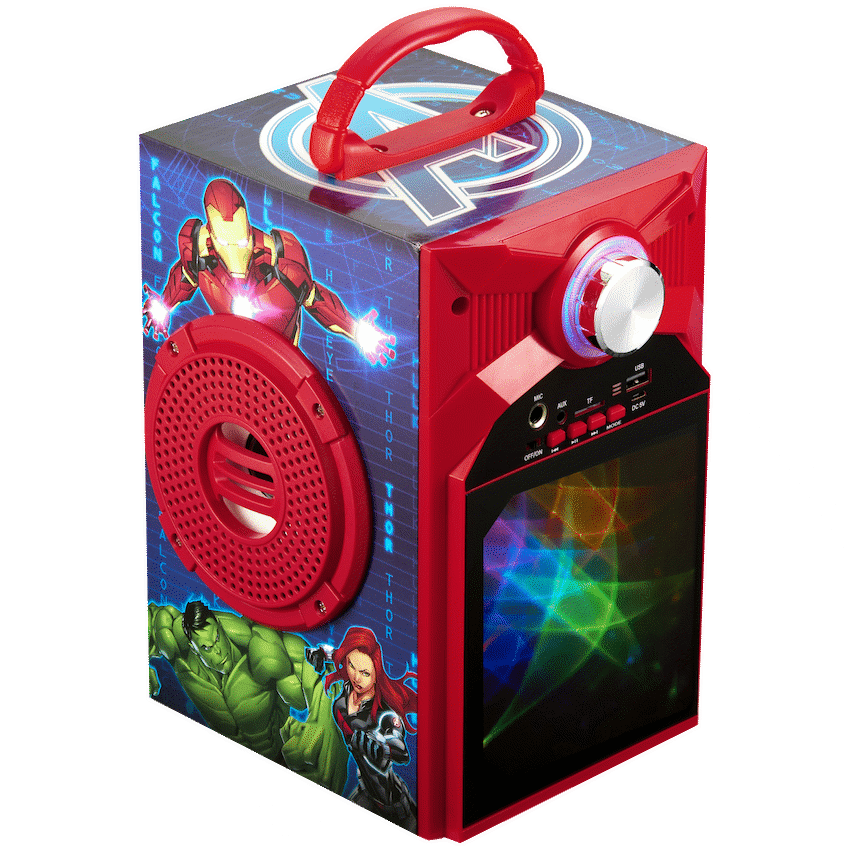 Disney Audio Marvel Avengers Galaxy LED Stars Karaoke Machine with Microphone