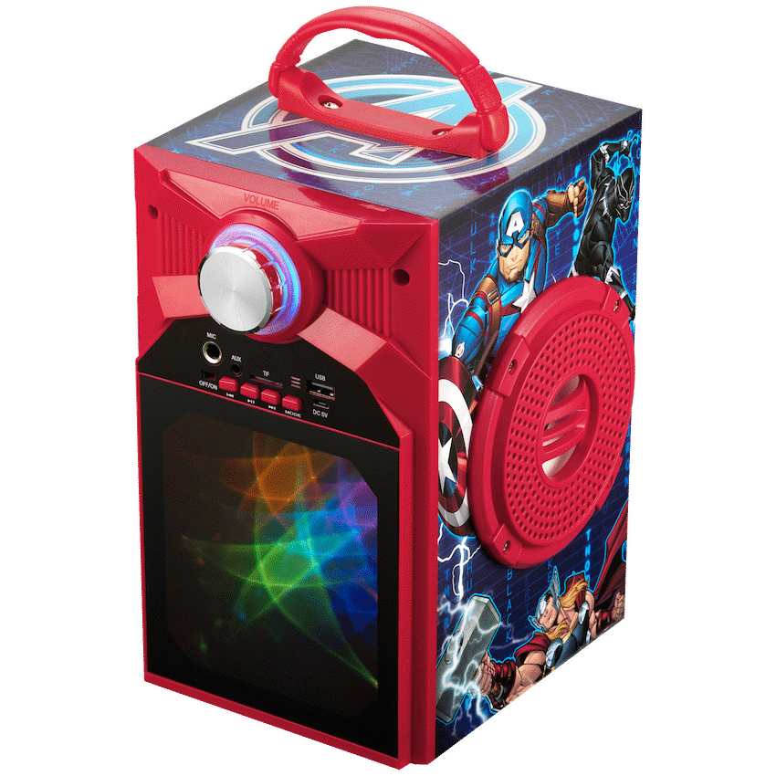 Disney Audio Marvel Avengers Galaxy LED Stars Karaoke Machine with Microphone