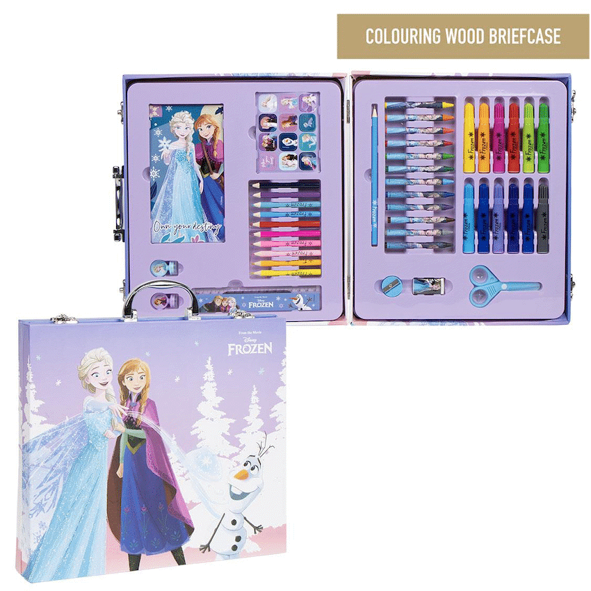 Disney Education and learning 42 PIECE COLOURING STATIONERY BRIEFCASE- FROZEN