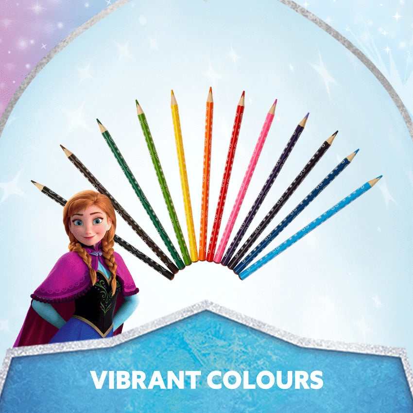 Disney Education and learning Frozen 12 Colour Pencils Triangular - Multi