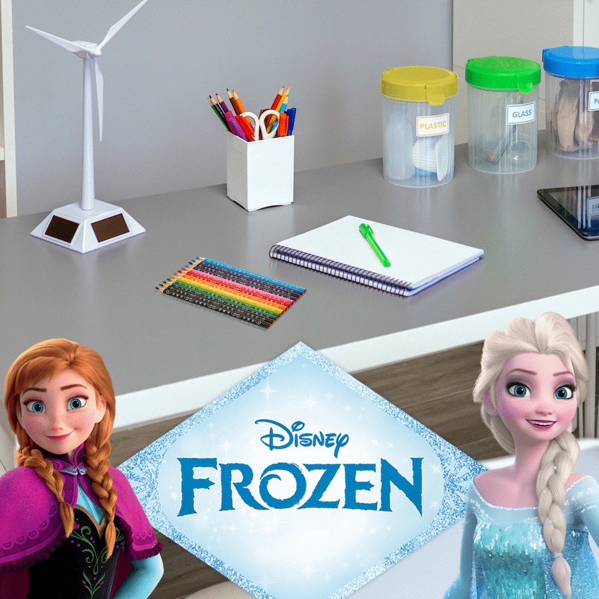 Disney Education and learning Frozen 12 Colour Pencils Triangular - Multi
