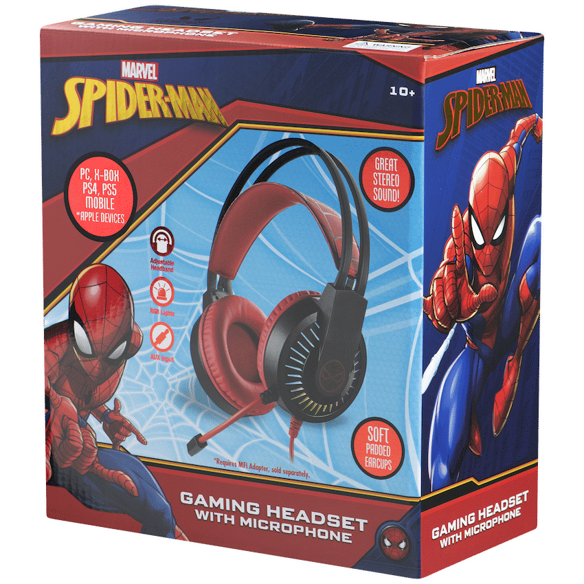Disney Gaming Marvel Spiderman Gaming headphone with boom mic