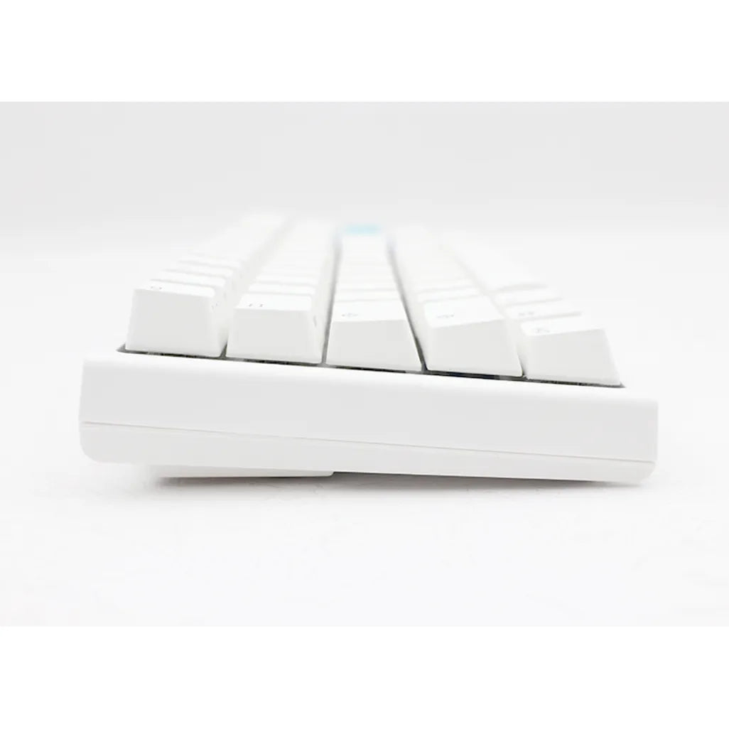 Ducky Keyboard One 2 Pro 60% Mechanical Keyboard; RGB; PBT Double Shot Keycaps  - White- Cherry Silent Red.