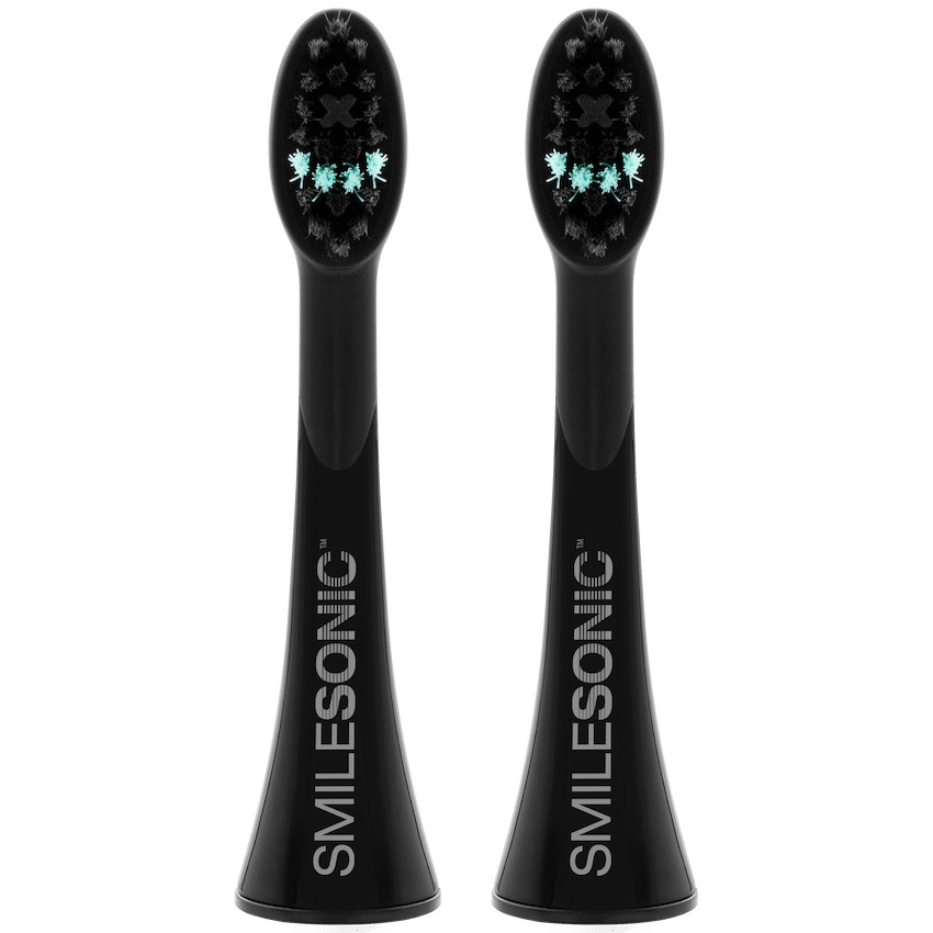 Dr. Smile Health and wellness 2 Replacement toothbrush heads - Black