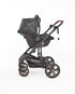 3 IN 1 Emerald Pu Leather Black On Black Plus Pu Nappy Bag
