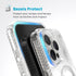 Speck Presidio Perfect Clear Grip MagSafe Case - Apple iPhone 16 Pro Max - Clear & Chrome
