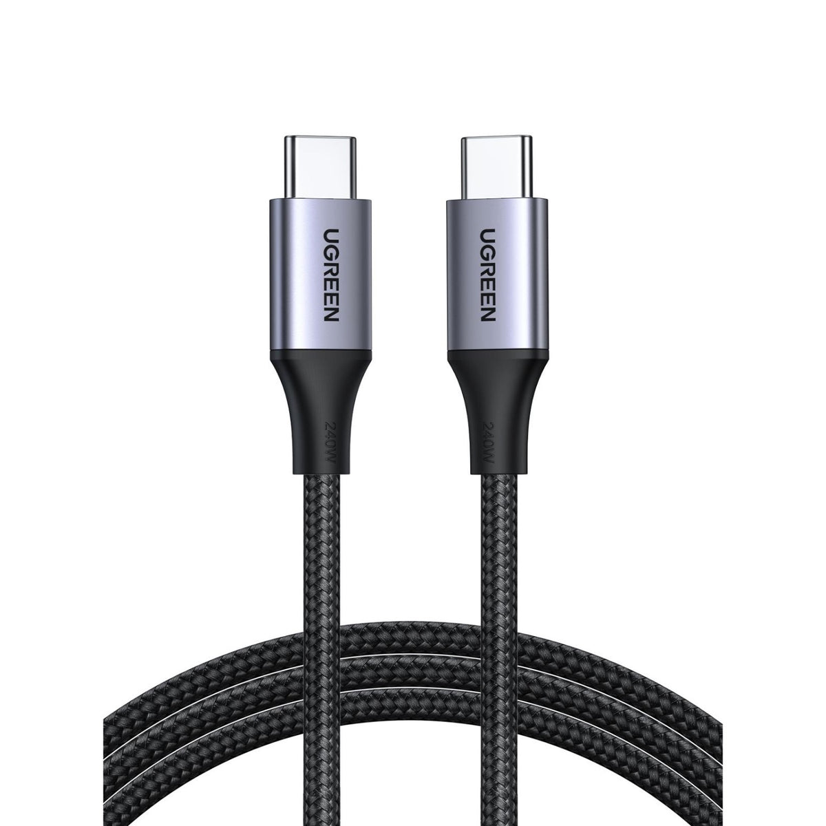 UGREEN Type-C To Type-C Braided Cable 240W 1 Metre - Grey
