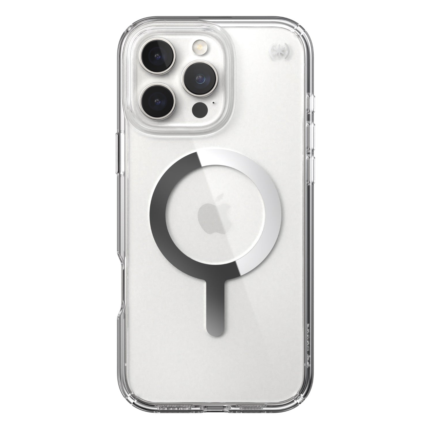Speck Presidio Perfect Clear MagSafe Case - Apple iPhone 16 Pro Max - Clear & Chrome