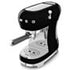 Smeg Black Retro Bar Espresso Manual Coffee Machine - ECF02BLEU