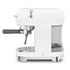 Smeg White Retro Bar Espresso Manual Coffee Machine - ECF02WHEU