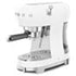 Smeg White Retro Bar Espresso Manual Coffee Machine - ECF02WHEU