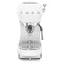 Smeg White Retro Bar Espresso Manual Coffee Machine - ECF02WHEU