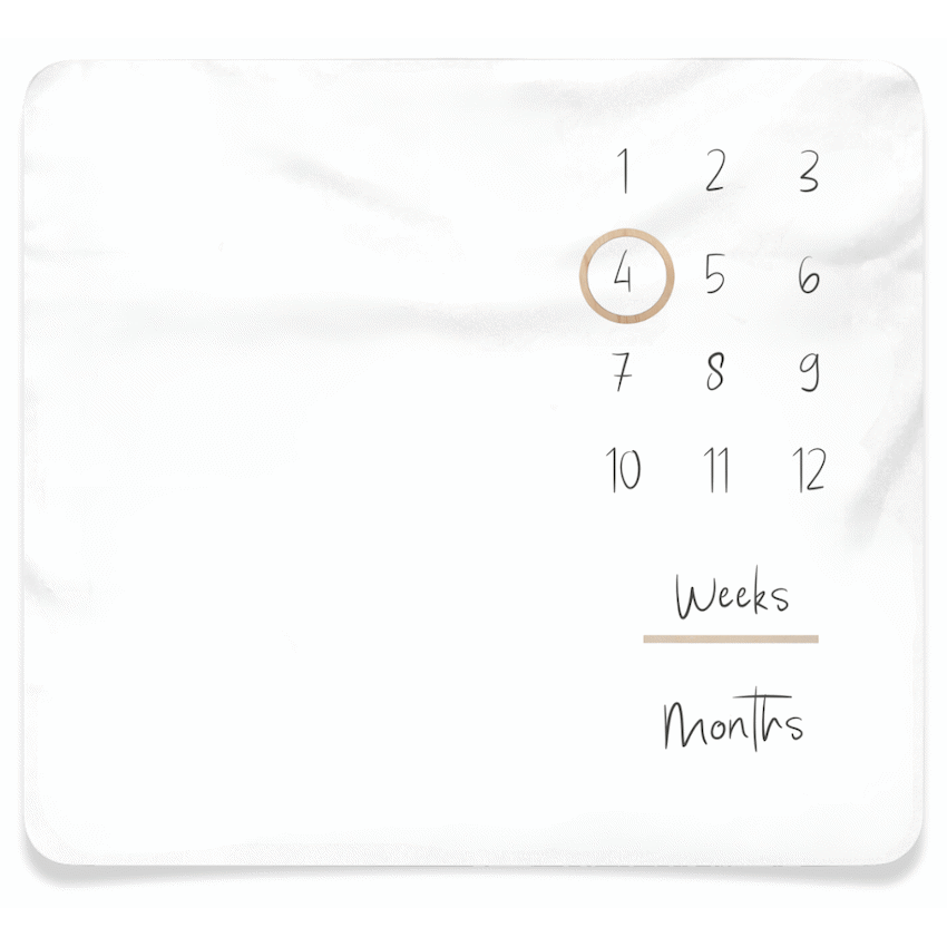 Echo Baby Baby & Toddler Baby Milestone Blanket - White