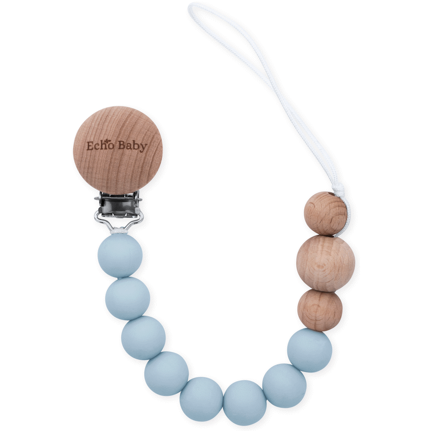 Echo Baby Baby & Toddler Silicone Dummy Clip - Powder Blue
