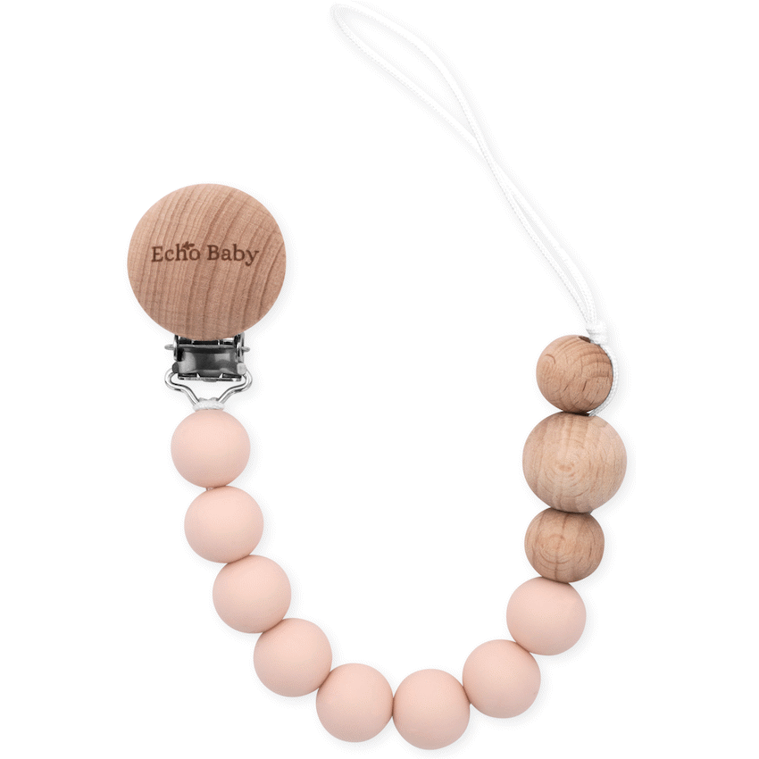Echo Baby Baby & Toddler Silicone Dummy Clip - Rose