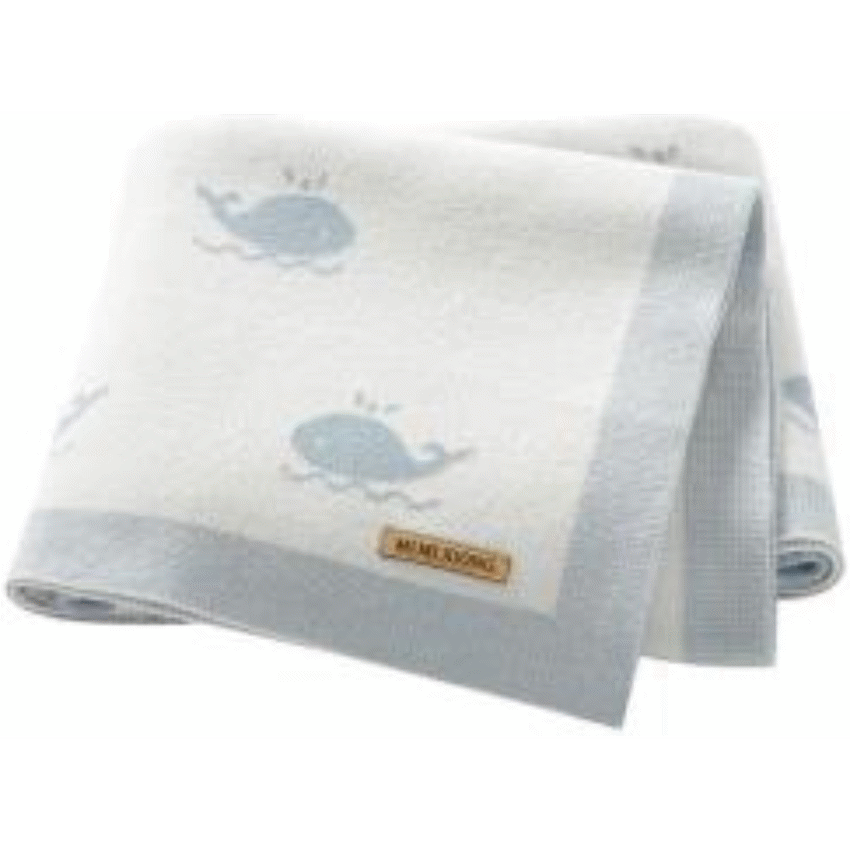 Echo Baby Echo Baby Knitted Blanket - Whale Pattern