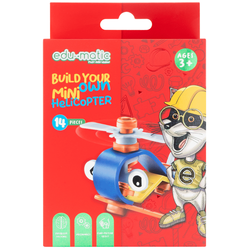 Edu Matic Edu-matic Flexi Build Mini Kit - Helicopter - 14 pcs
