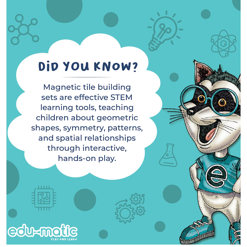 Edu Matic Toys and games 20 Magnetic Tiles and Windows