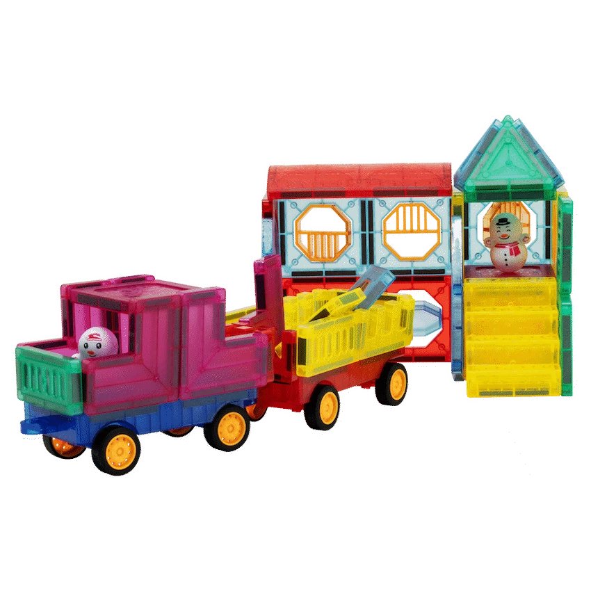 Edu Matic Toys and games 73 Magnetic Tiles, Windows, Stickers and Snowmen