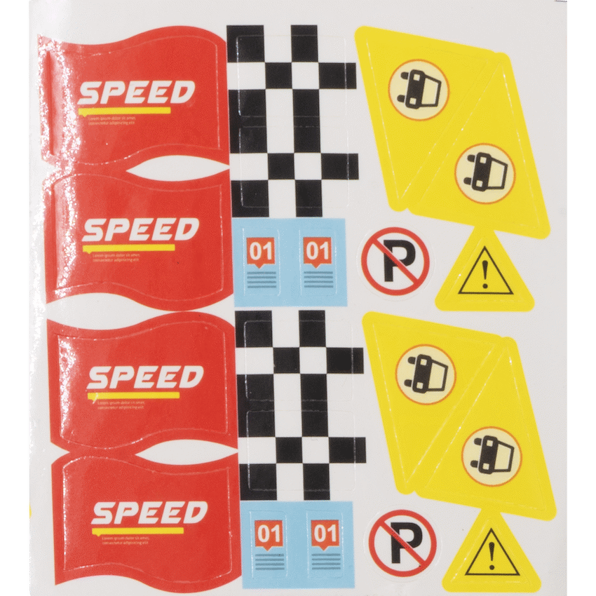 Edu Matic Toys and games Edu-Matic Mini-Mag Magnetic Tile Tracks with 2 Cars and 93 Pieces