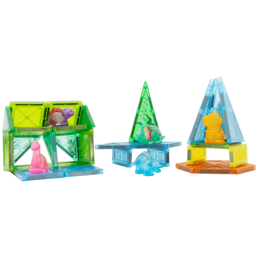 Edu Matic Toys and games Edu-matic Mini-Mags 44pc Dinosaurs Magnetic Tiles