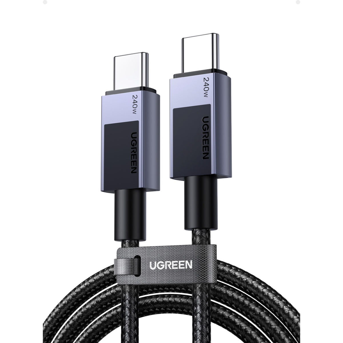 UGREEN Type-C To Type-C Braided Cable 240W 2 Metre - Grey