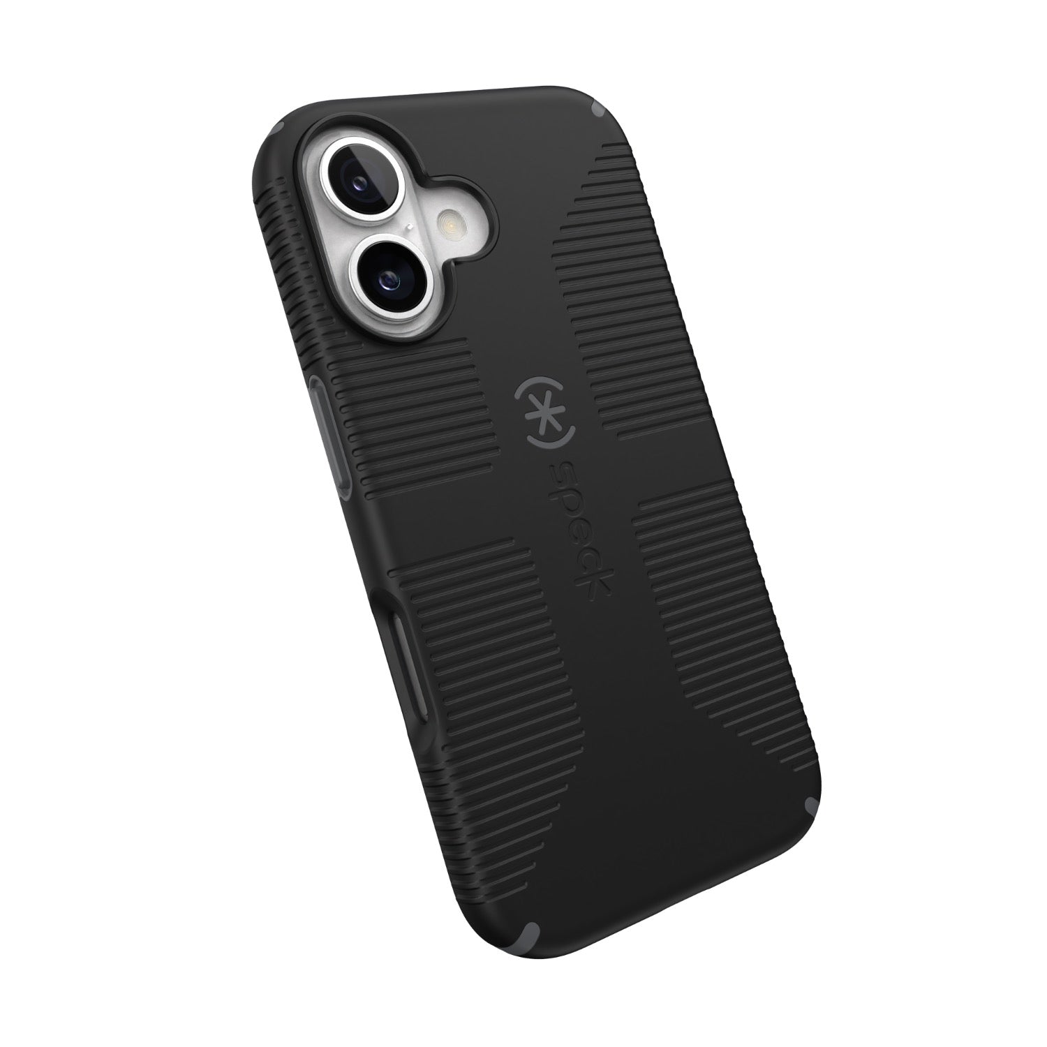 Speck Candyshell Grip MagSafe Case - Apple iPhone 16 - Black & Slate Grey