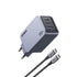 UGREEN 3 Port Wall Charger 100W With Cable - Grey