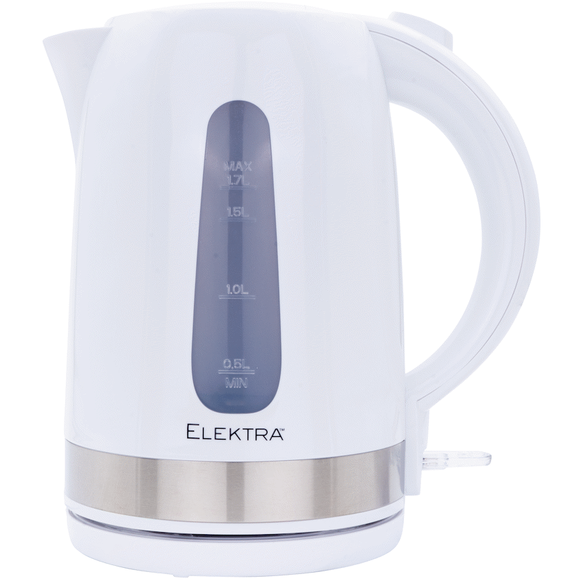 Elektra Kitchen and Home Elektra 1.7l Plastic Kettle - White